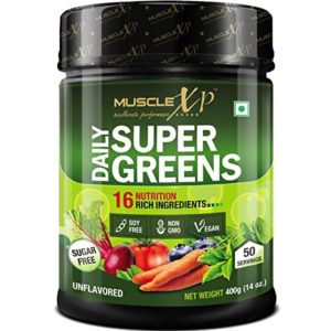 MuscleXP Sugar free Daily Super Greens with Rs 499 amazon dealnloot