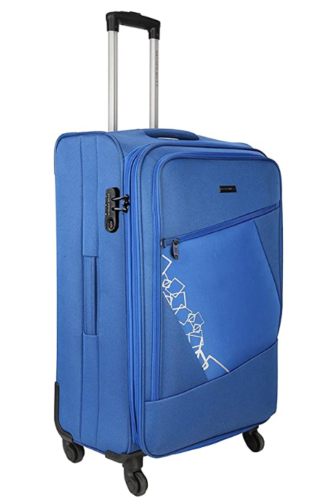 Nasher Miles Bogota Expander Polyester Soft Side Blue 55cm Cabin Trolley Bag