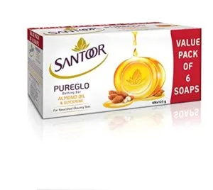 Santoor PureGlo Glycerine Bar with Almond Oil Rs 175 amazon dealnloot