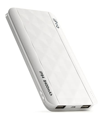 iPro IP84 8400mAH Lithium-Polymer Power Bank (White)