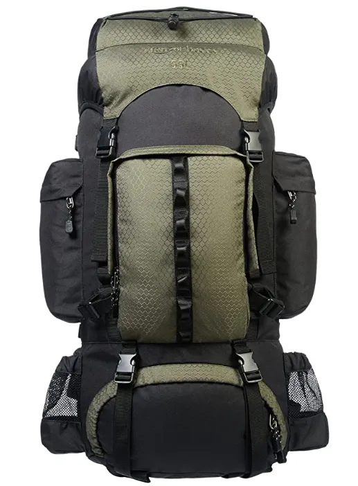 AmazonBasics Internal Frame (Hardback) Hiking Backpack with Raincover