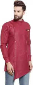 BENSTOKE Men Solid Cotton Blend Asymmetric Kurta Rs 324 flipkart dealnloot