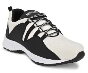 Men Off-White & Black Mesh Running Shoes