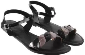 Mochi  Women Black Flats Sandal