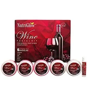 NUTRIGLOW Wine Facial Kit for blemish free Rs 399 amazon dealnloot