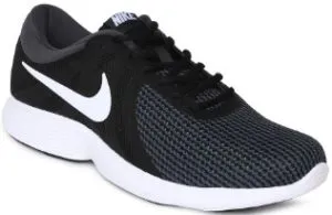 Nike Men Black & White REVOLUTION 4 Running Shoe
