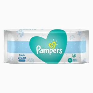 Pampers Fresh Clean Baby Wipes 8 Sheets Rs 10 amazon dealnloot