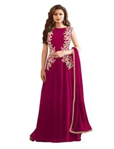 Pop Mantra Women s Georgette Anarkali Salwar Rs 481 amazon dealnloot