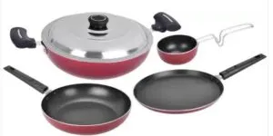 Renberg Orchid Cookware Set  (Aluminium, 4 - Piece)