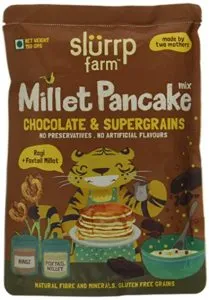 Slurrp Farm Millet Pancake Mix Chocolate and Rs 74 amazon dealnloot