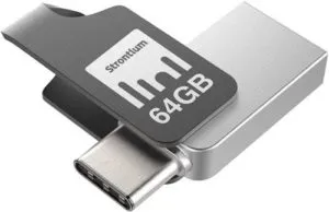 Strontium SR64GSLOTGCY 64 GB OTG Drive Silver Rs 807 flipkart dealnloot