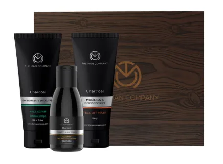 THE MAN COMPANY Men Charcoal Express Combo Set of Face Wash,Face Scrub, and Peel-Off Mask.