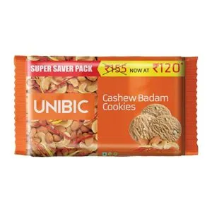 UNIBIC Cashew Badam Cookies 500 g Rs 80 amazon dealnloot