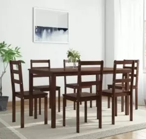 Woodness Winston Solid Wood 6 Seater Dining Set