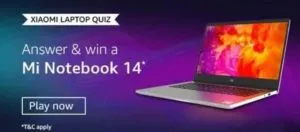 Xiaomi Laptop Quiz Win Mi Notebook 14