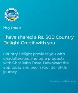Country Delight App