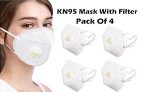 ACE N KING KN95 Anti Pollution Activated Carbon Protection Face Mask With Filter ( Pack Of 4 )