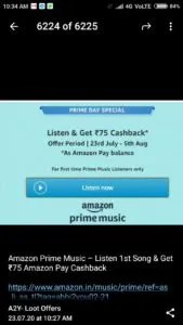 Amazon Prime music