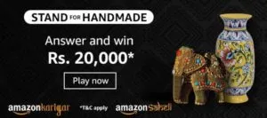 Amazon Stand for Handmade Quiz Answers