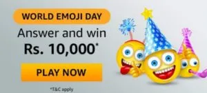 Amazon World Emoji Day Quiz Answers