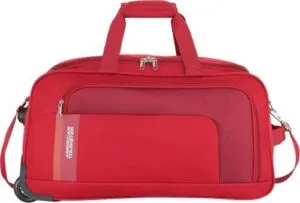 American Tourister CAMP WHEEL DUFFLE 65cm RED Rs 1499 flipkart dealnloot
