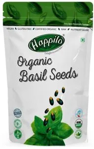 Happilo Premium Raw Organic Holy Basil Sabja Rs 165 amazon dealnloot