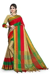 Madhav textiles Cotton Silk Woven Saree With Rs 249 amazon dealnloot