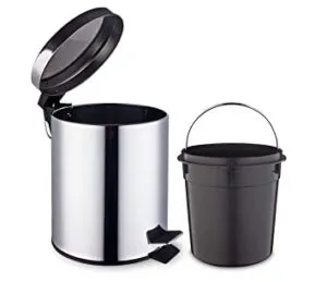 Signoraware Modern Steel Pedal Dustbin for Home Rs 511 amazon dealnloot