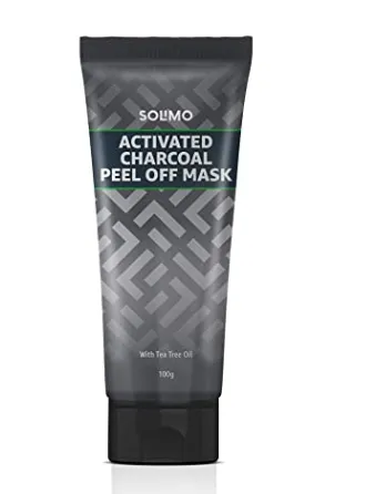 Amazon Brand - Solimo Acne Control Charcoal Peel-off Face Mask 100g