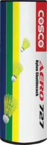 Cosco Aero 727 Plastic Shuttle White Yellow Rs 92 flipkart dealnloot