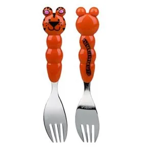 Eat4Fun Animos Kids Stainless Steel Fork Tiger Rs 102 amazon dealnloot