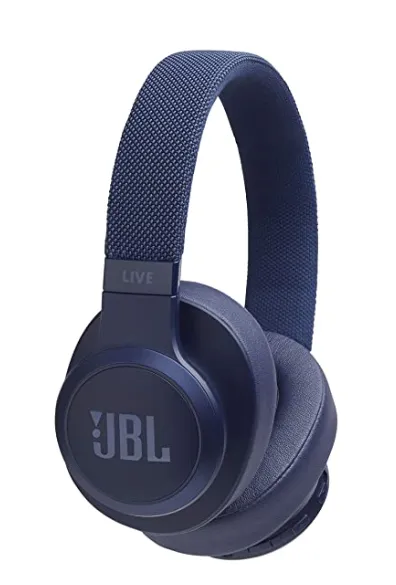 JBL Live 500BT Wireless Over-Ear Voice Enabled Headphones with Alexa (Blue)