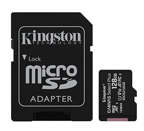 Kingston Canvas Select Plus 128GB microSD Card with Adapter