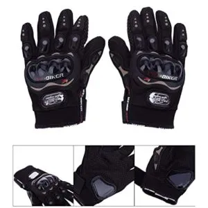 Probiker Synthetic Leather Motorcycle Gloves Black XL Rs 261 amazon dealnloot