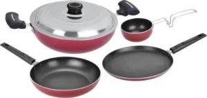 Renberg Orchid Cookware Set Aluminium 4 Piece Rs 857 flipkart dealnloot