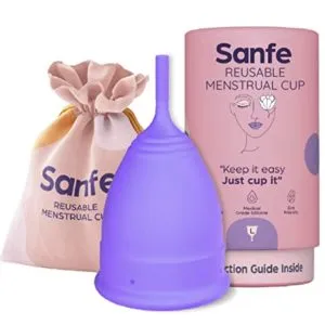 Sanfe Reusable Menstrual Cup with No Rashes Rs 179 amazon dealnloot