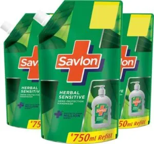 Savlon Herbal Sensitive Hand Wash Pouch 3 Rs 223 flipkart dealnloot