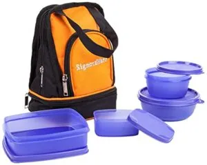 Signoraware Carry Plastic Lunch Box with Bag Rs 339 amazon dealnloot