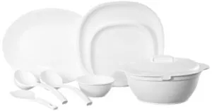 Signoraware Square Dinner Set 31 Pieces White Rs 1246 amazon dealnloot