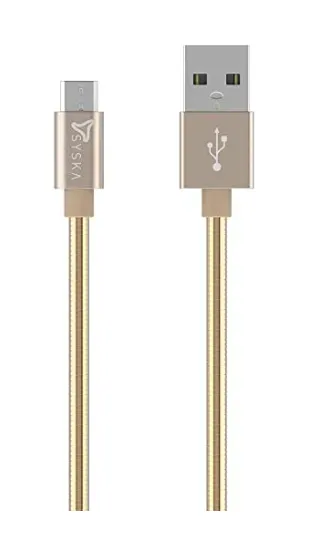 Syska CCMA40 USB Cable - 4.92 Feet (1.5 Meters) - (Rose Gold)