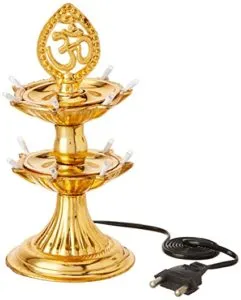 Tucasa Deep Om Lamp Golden Rs 140 amazon dealnloot
