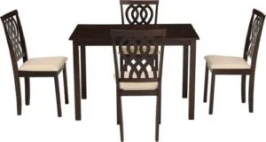 Woodness Lindsey Solid Wood 4 Seater Dining Rs 8290 flipkart dealnloot