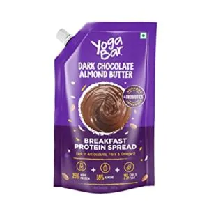 Yogabar Breakfast Protein Spread Dark Chocolate Almond Rs 271 amazon dealnloot