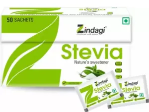 Zindagi Sugarfree Stevia Leaves Extarct,White Powder Sweetener (50 g)