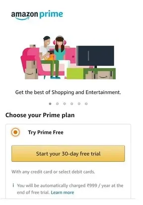 amazon prime trial