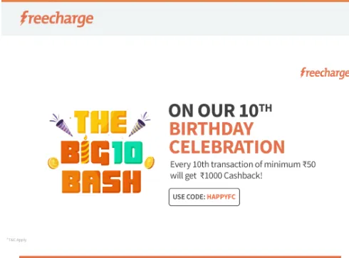 freecharge birthday