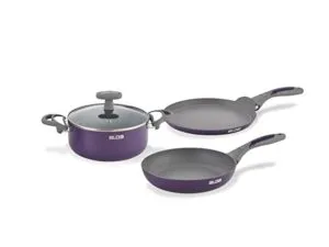 Alda Purple Non Stick Cookware Gift Set Rs 1798 amazon dealnloot