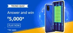 Amazon Tecno Quiz Answers