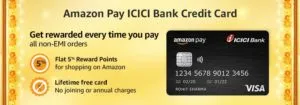Amazon pay ICICI CREDIT CARD