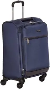 AmazonBasics 46 cm Navy Blue Softsided Cabin Rs 1453 amazon dealnloot